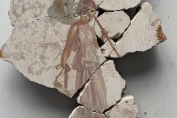 Restaurado en Pompeya un fresco que representa la boda de Dioniso y Ariadna