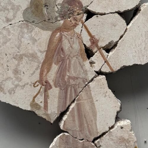 Restaurado en Pompeya un fresco que representa la boda de Dioniso y Ariadna