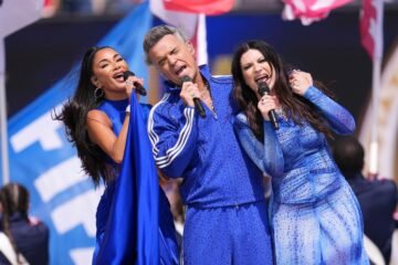 La actuación de Laura Pausini, Robbie Williams y Nicole Scherzinger en la final del Mundial 2026